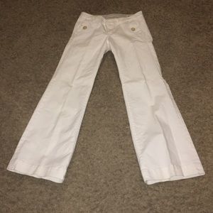 White Gap flare leg jeans